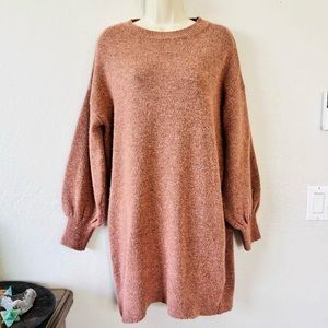Topshop poly blend sweater dress